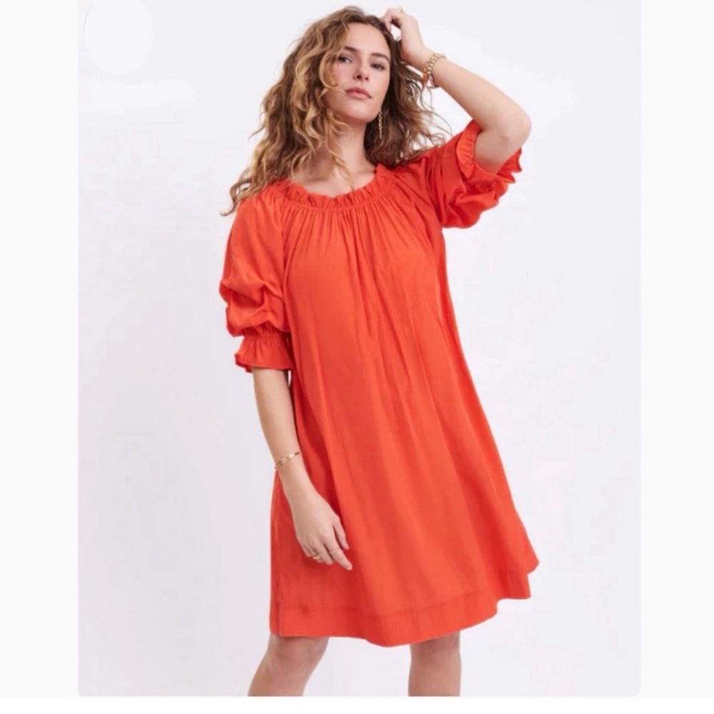 Mersea Tulum Women’s Dress In Sunset Coral/ Orange Size Medium